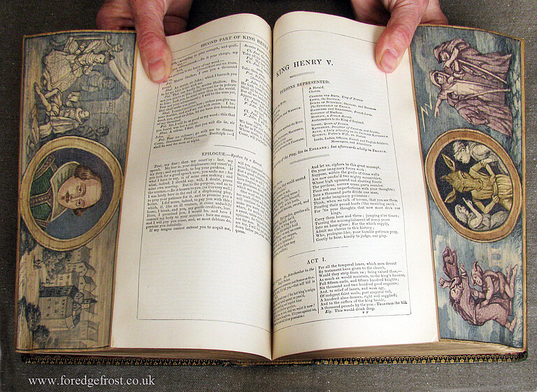 Split_double_Fore-edge_painting_on_a_1863_leatherbound_Works_of_Shakespeare.jpg 